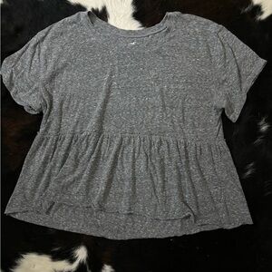 Grey baby doll cotton tee